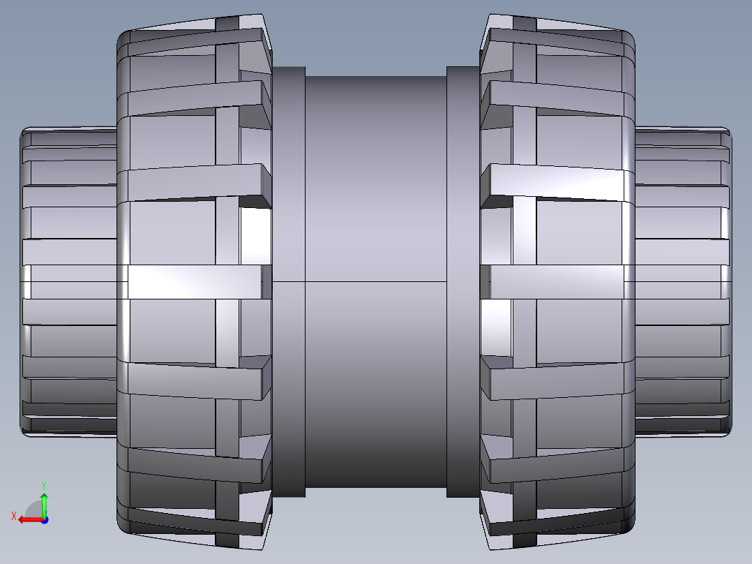 9SSEIV 女性端溶剂焊接EasyFit弹簧止回阀，公制系列后视图
