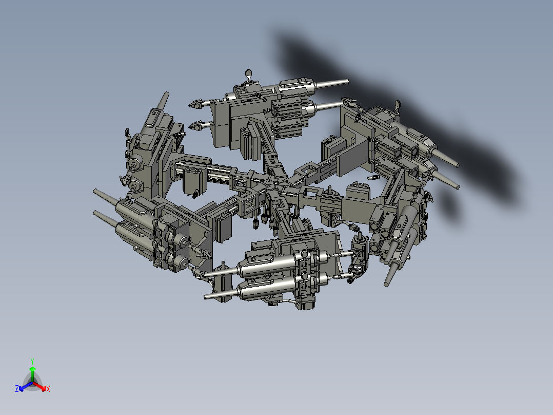 机械循环激光炮台主视图
