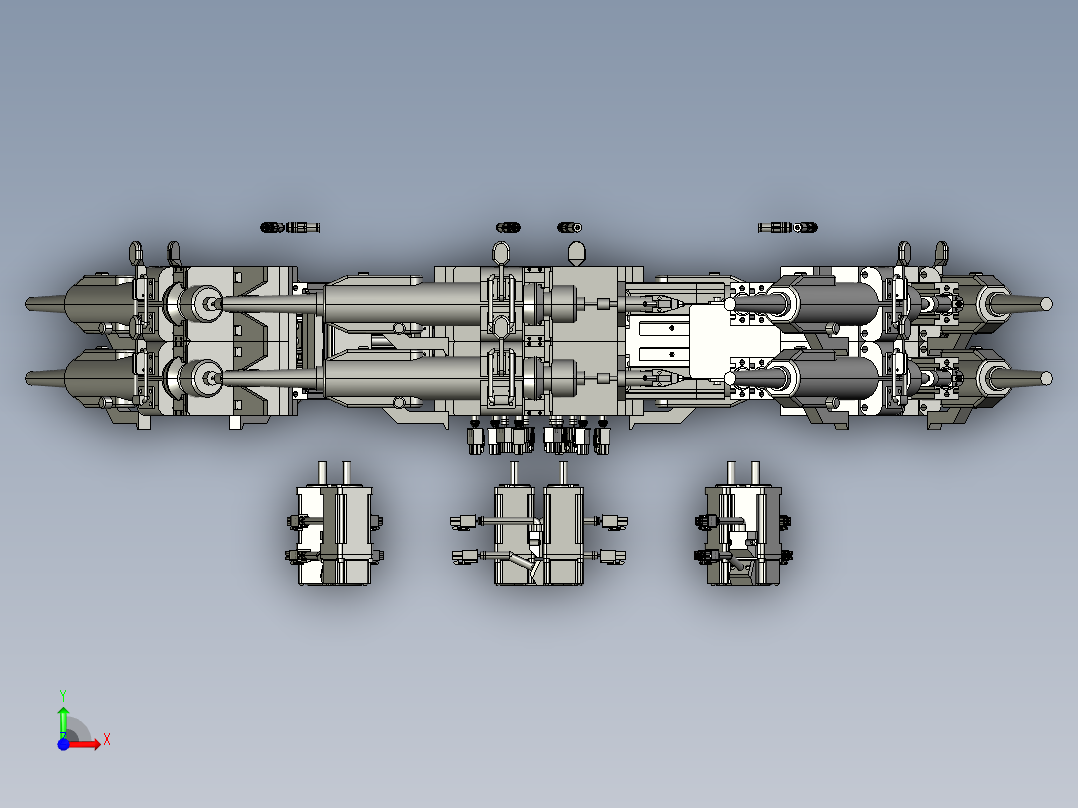 机械循环激光炮台前视图