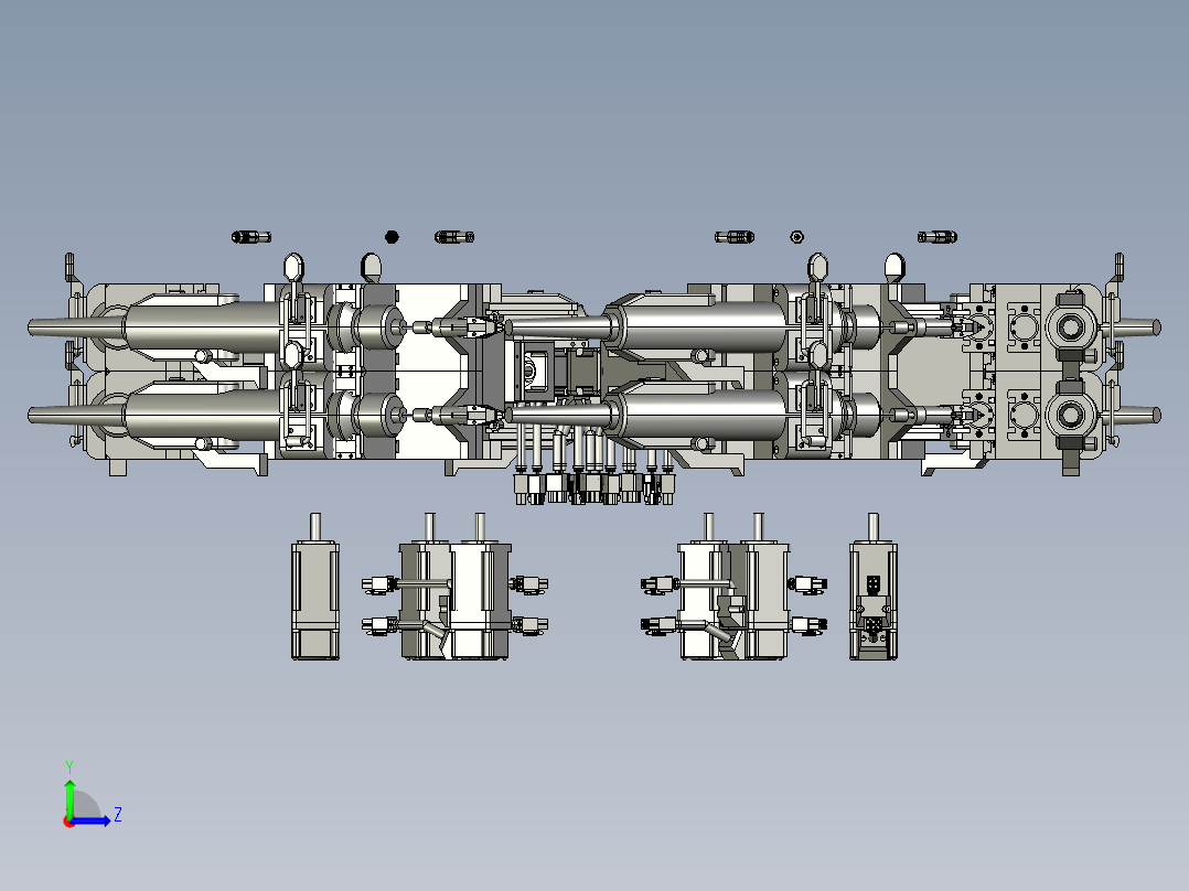 机械循环激光炮台左视图