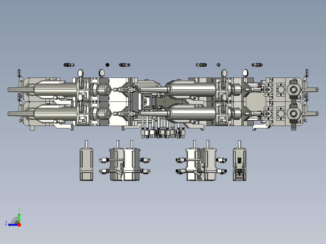 机械循环激光炮台右视图