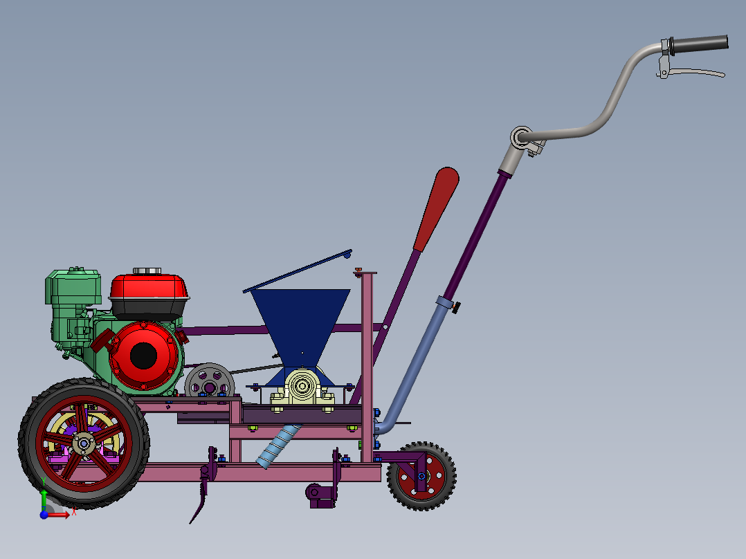 大蒜播种机31前视图