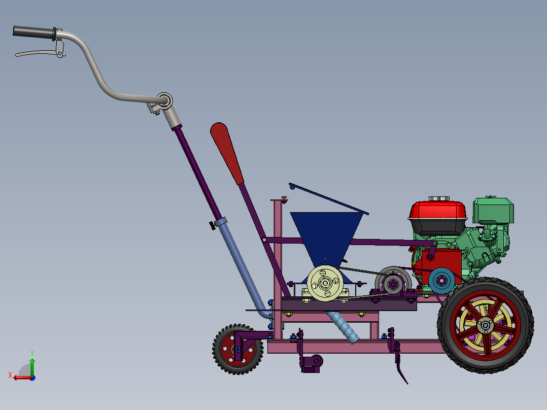 大蒜播种机31后视图