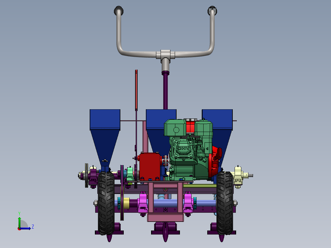 大蒜播种机31左视图