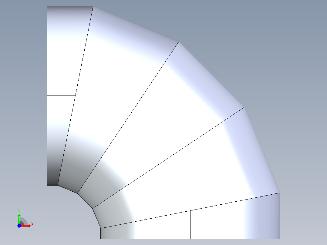 风管弯头前视图