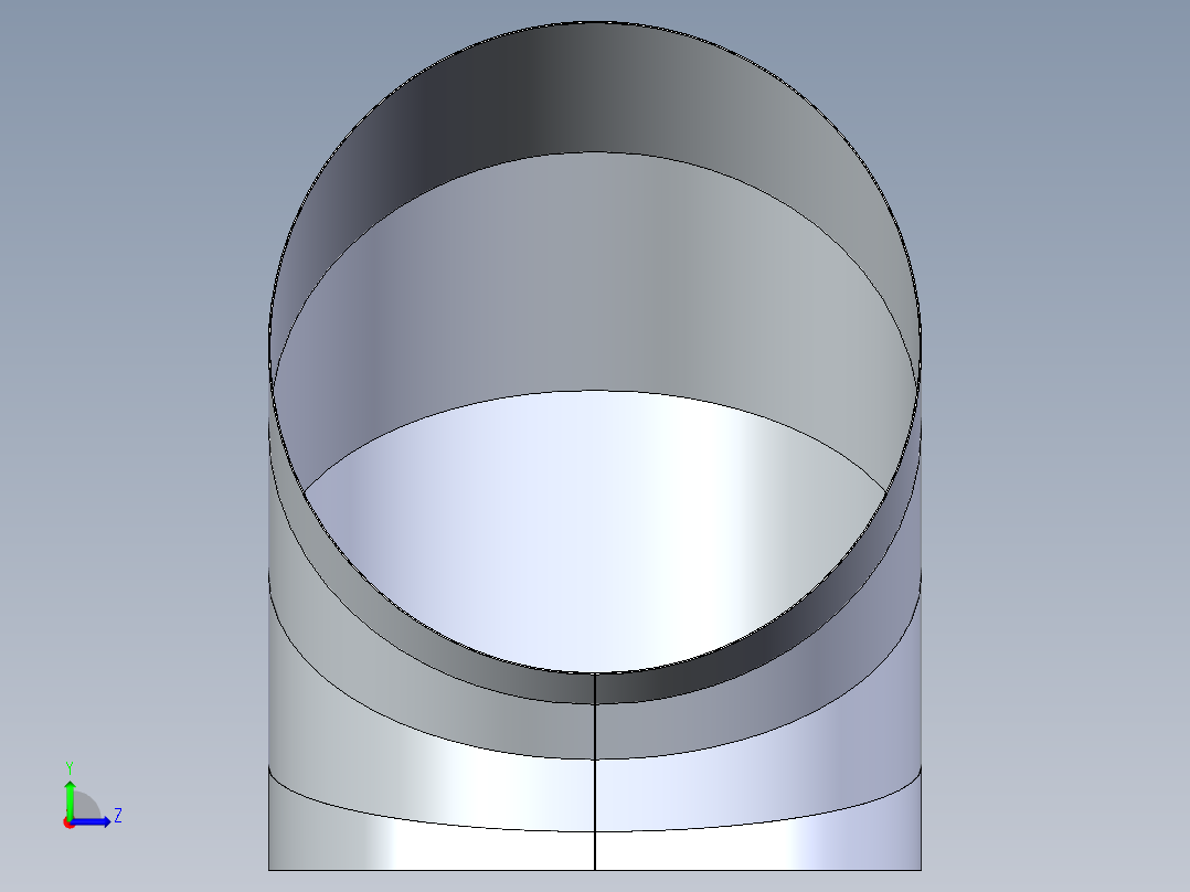 风管弯头左视图
