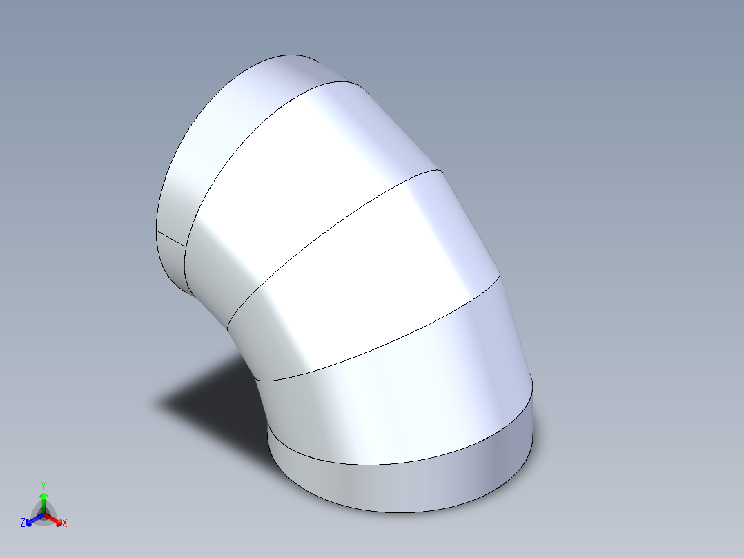 风管弯头正等轴测图