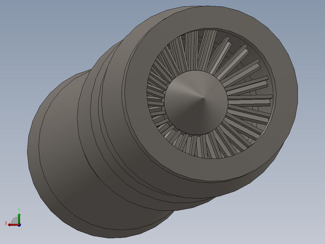 燃气轮机94---模型格式为 sw后视图