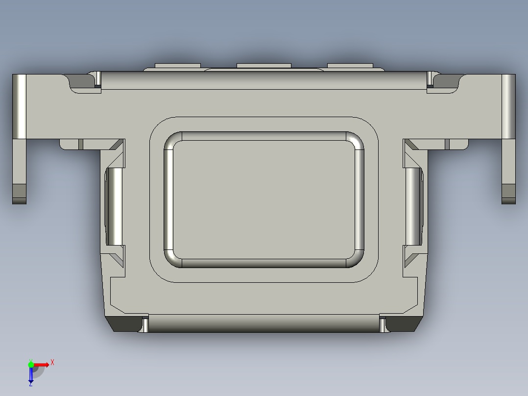 14.5㎜ x 2.2㎜侧面操纵边缘贴装轻触开关俯视图
