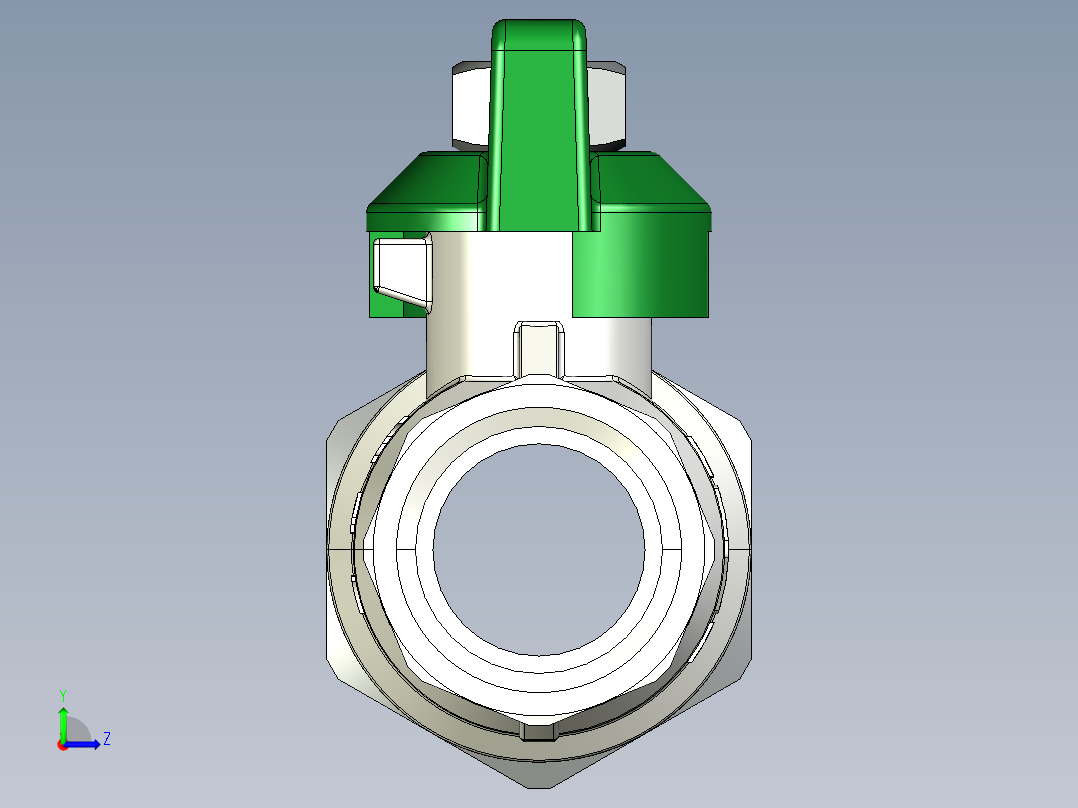 镀铬球阀左视图