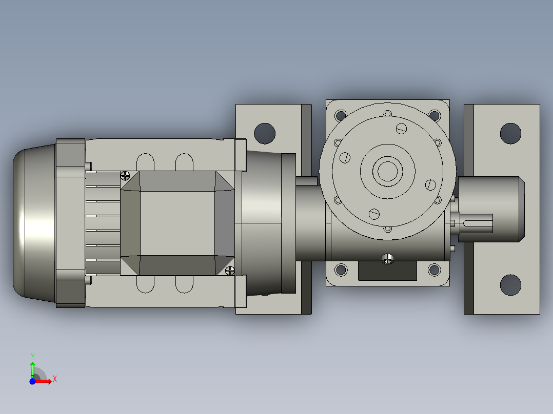 DJWM025-12-2A-I-500-0.75KW-80B14前视图