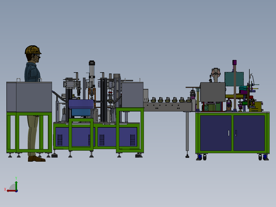 半自动组装线sw16可编辑后视图