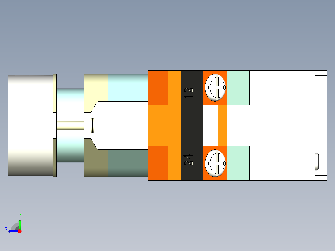 德力西电气LAY8-11D 蓝右视图