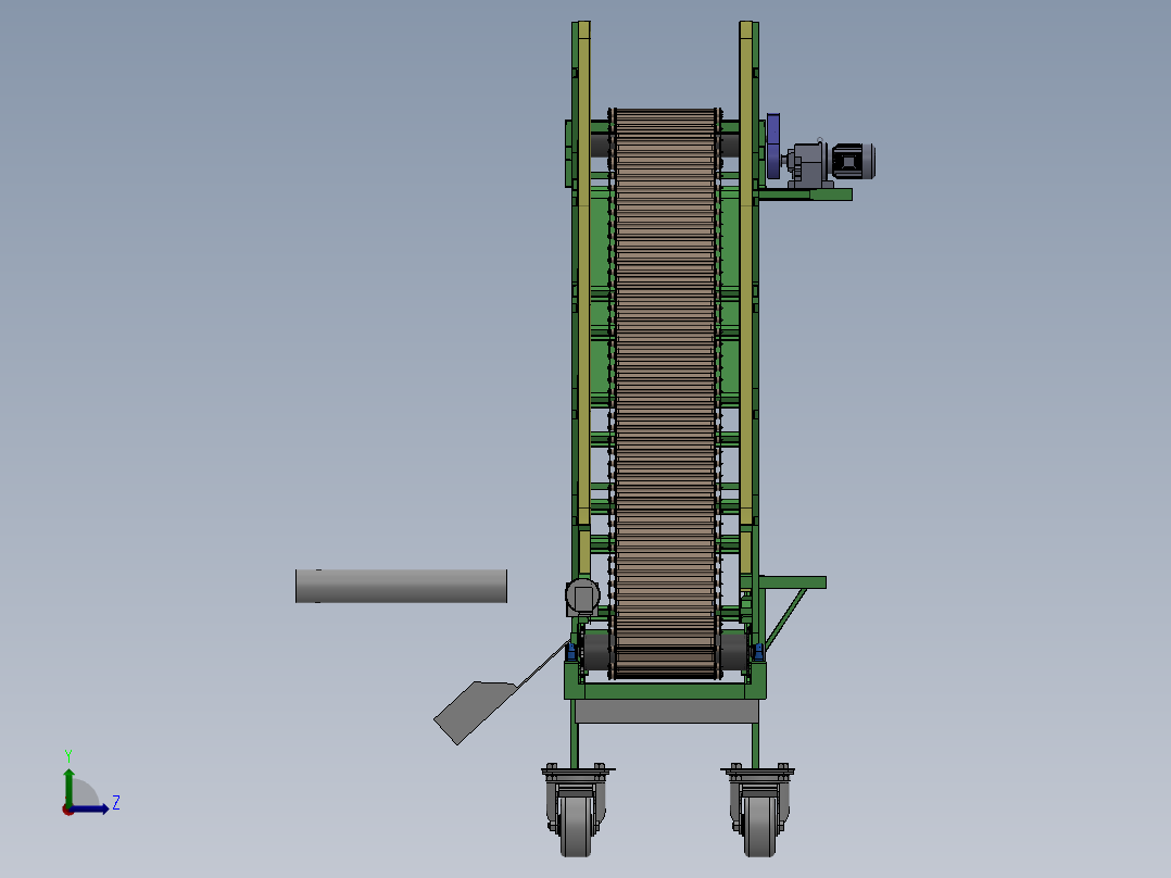 链板运输机总装配体左视图