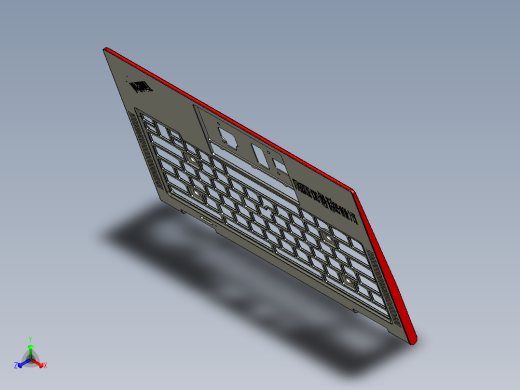 THINKPAD电脑键盘壳铣外形程序模型