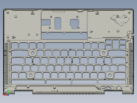 THINKPAD电脑键盘壳铣外形程序模型后视缩略图