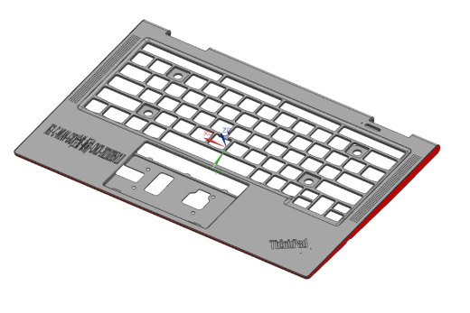 THINKPAD电脑键盘壳铣外形程序模型缩略图