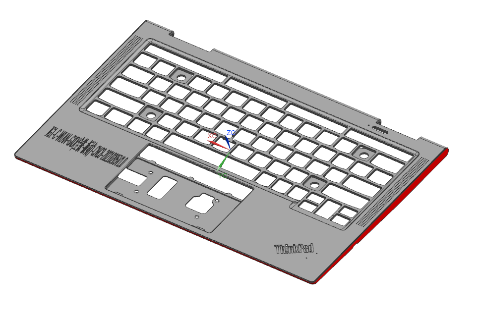 THINKPAD电脑键盘壳铣外形程序模型
