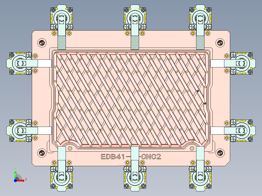 EDB41-笔记本CNC工装夹具三维模型A-CNC2-190327-通气槽改斜槽前视图