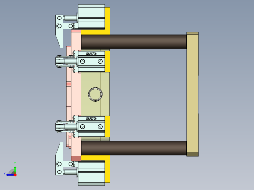 EDB41-笔记本CNC工装夹具三维模型A-CNC2-190327-通气槽改斜槽右视缩略图