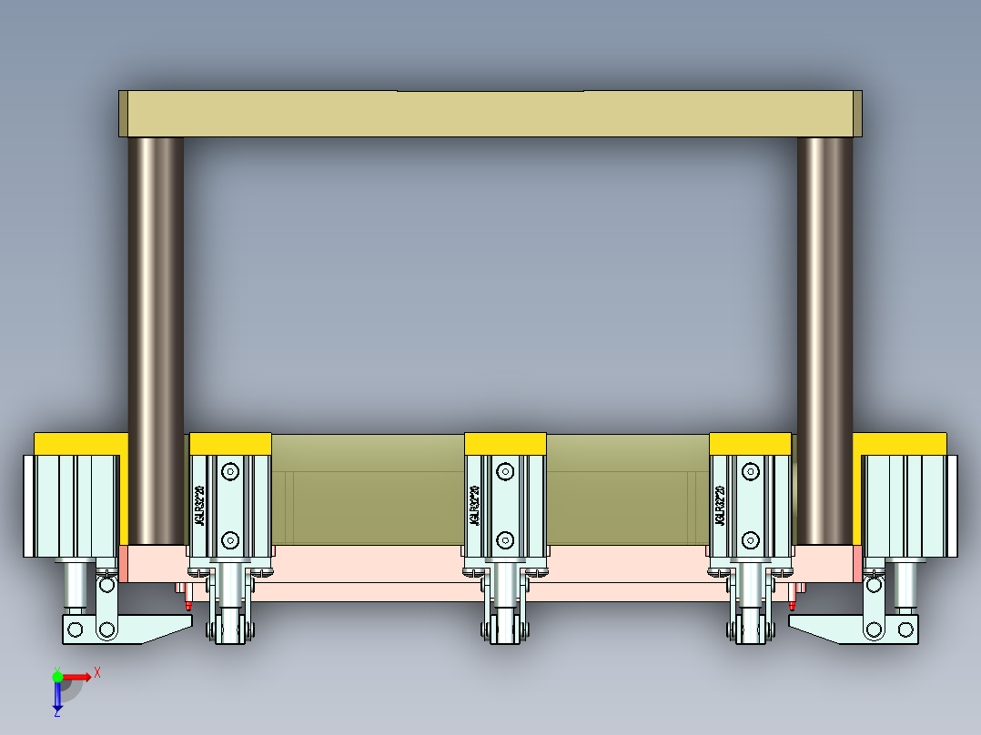 EDB41-笔记本CNC工装夹具三维模型A-CNC2-190327-通气槽改斜槽俯视图