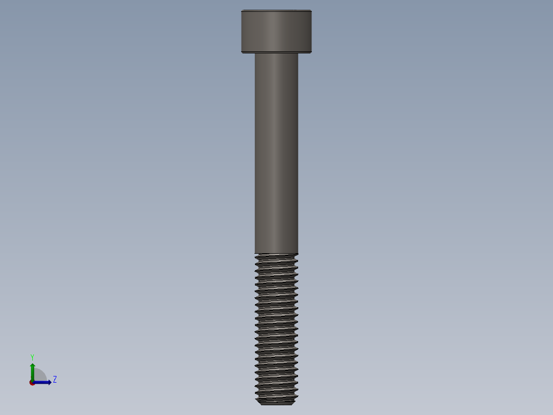 Screw_DIN_912_M8x65_A2.SLDPRT公制内六角螺钉左视图