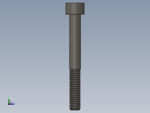 Screw_DIN_912_M8x65_A2.SLDPRT公制内六角螺钉左视缩略图