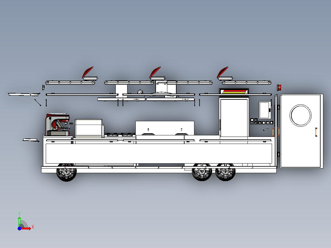 移动厨房前视图