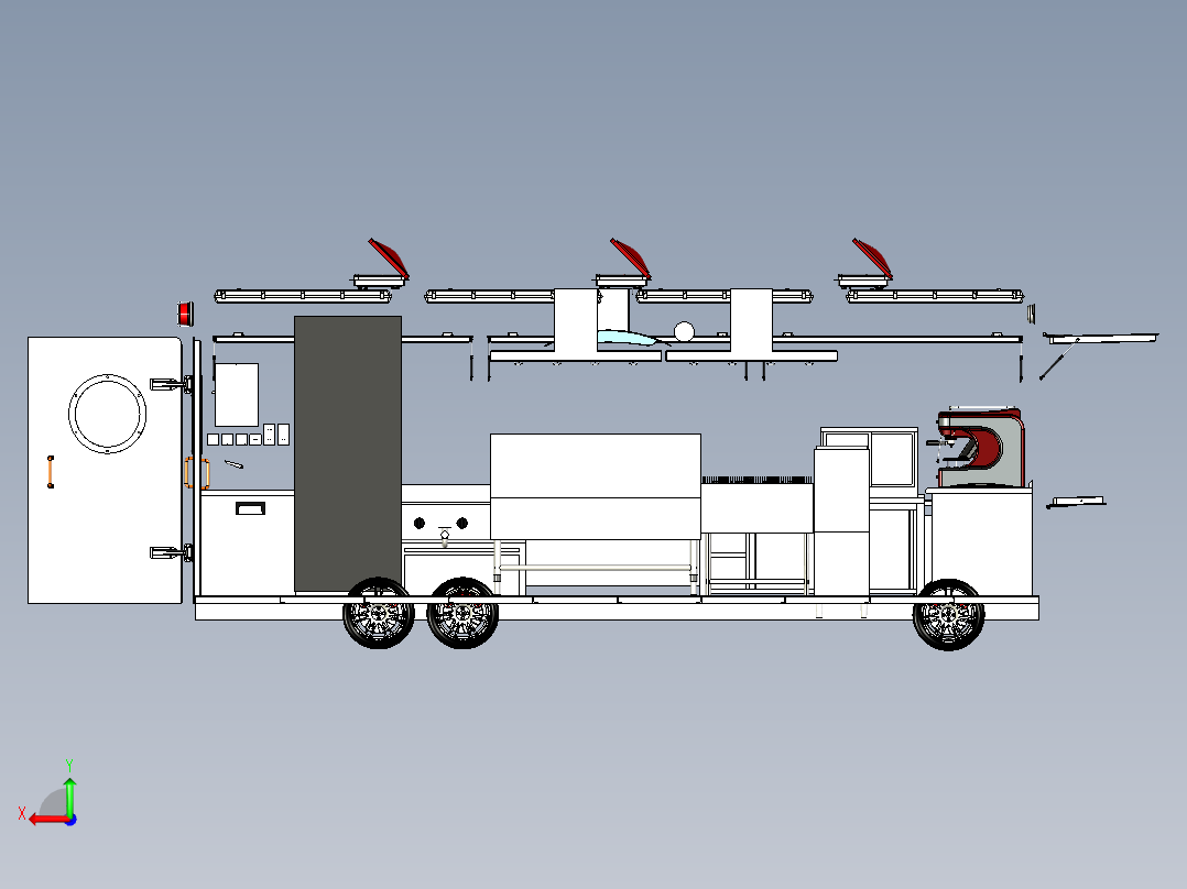 移动厨房后视图