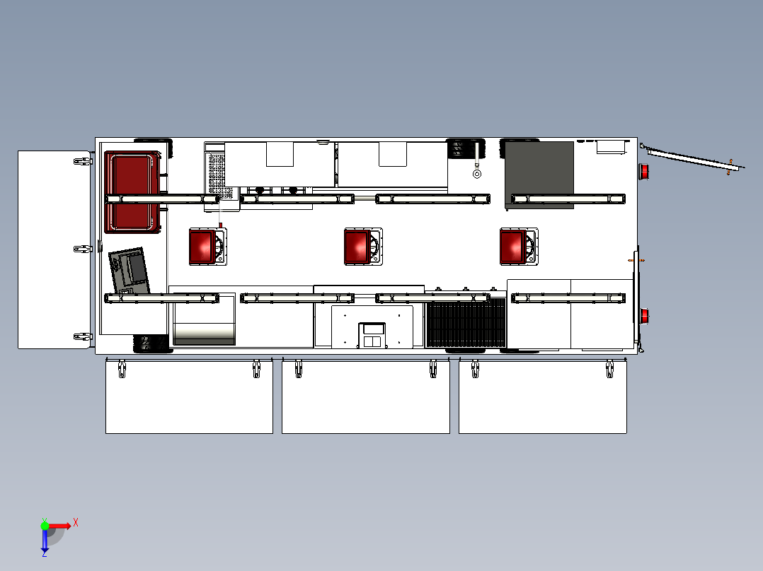 移动厨房俯视图