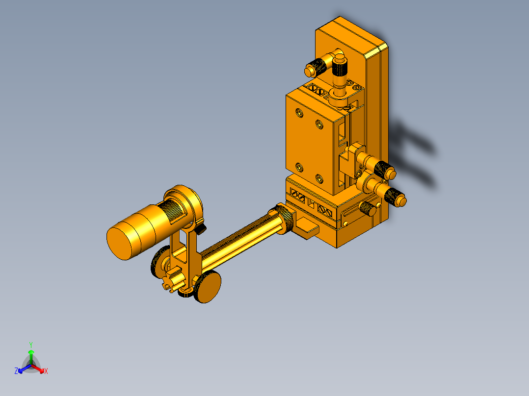 A2003948-显微镜工作台 XYZR正等轴测图