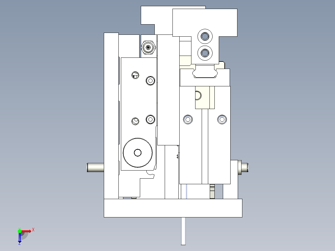 变频夹抓和一分二夹抓俯视图