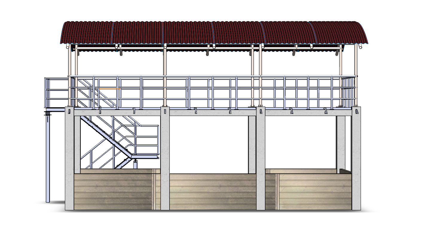 A0002559-带有工业楼梯和钢制屋顶结构的休息区