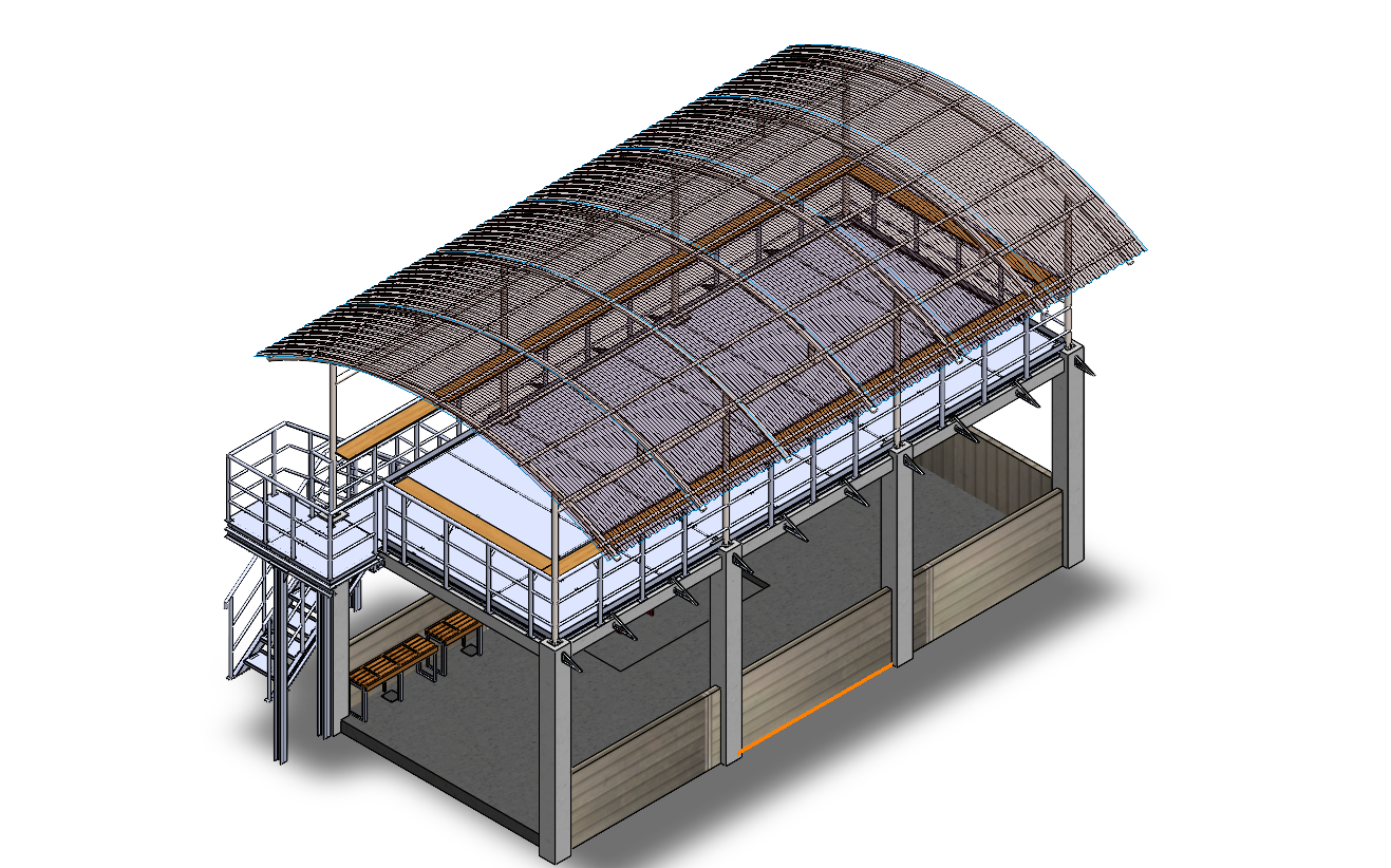 A0002559-带有工业楼梯和钢制屋顶结构的休息区