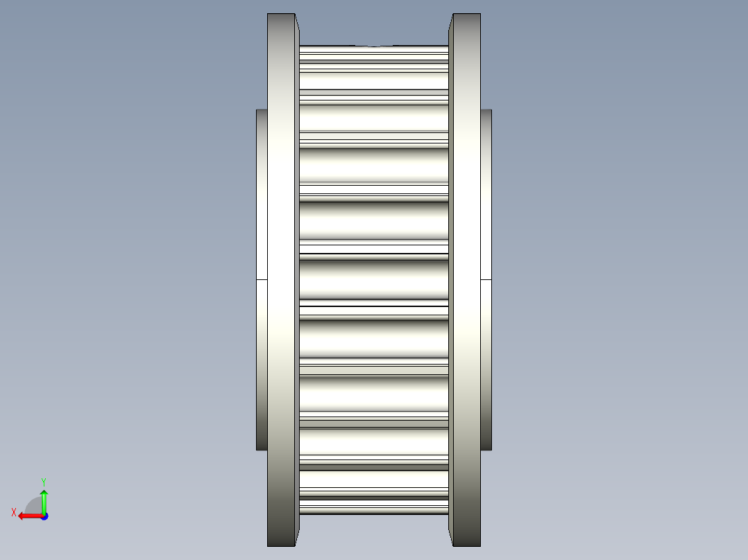 A0002582-JLCMC H3M 同步带轮 (3.0mm 节距) - 弧齿轮廓后视图