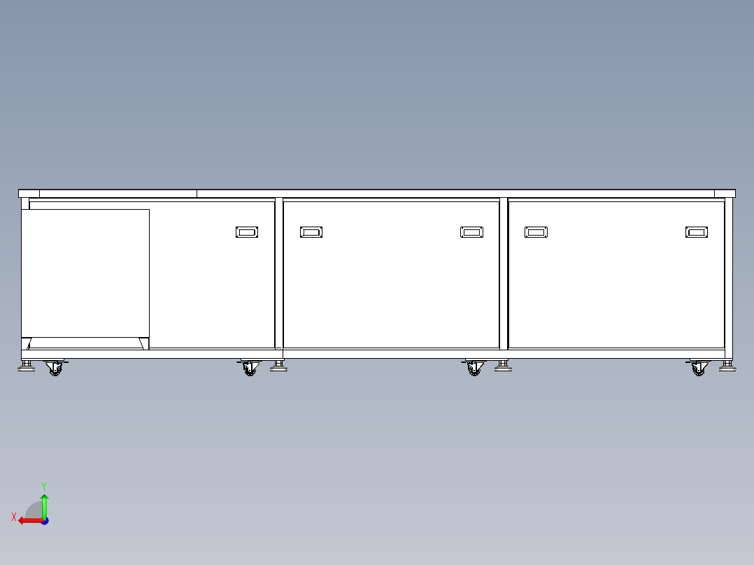 三槽超声波清洗机后视图