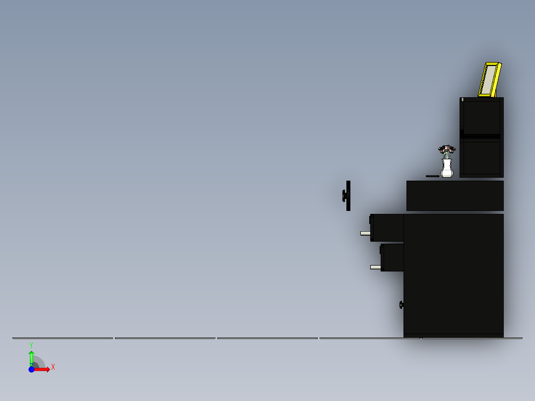 B2004582-梳妆台设计前视图