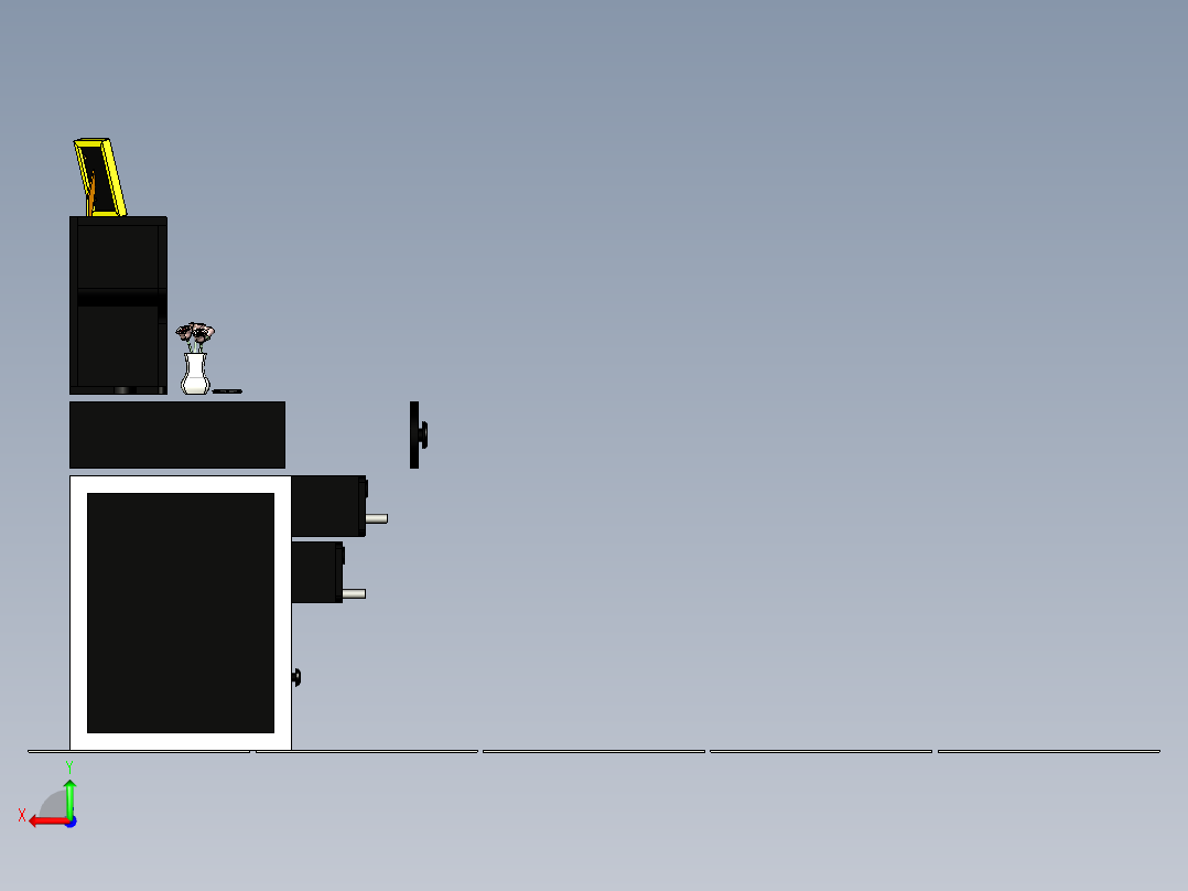 B2004582-梳妆台设计后视图