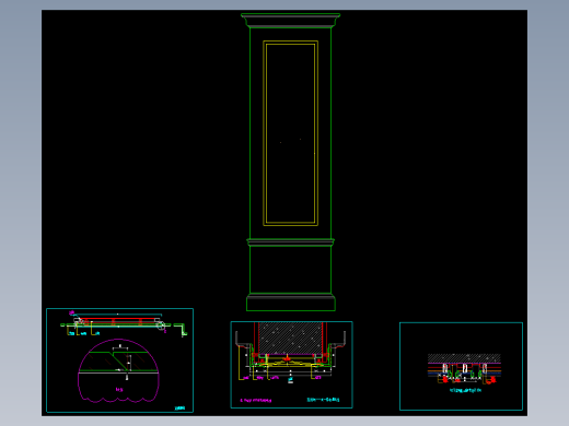 石材柱子剖面图