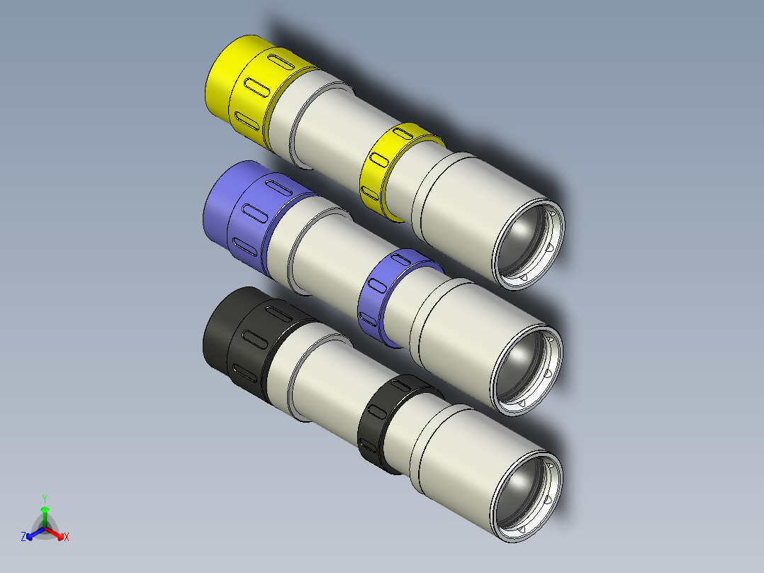 高亮变焦强光照明产品设计主视图
