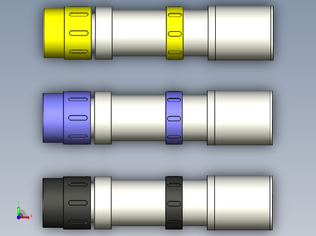 高亮变焦强光照明产品设计前视图