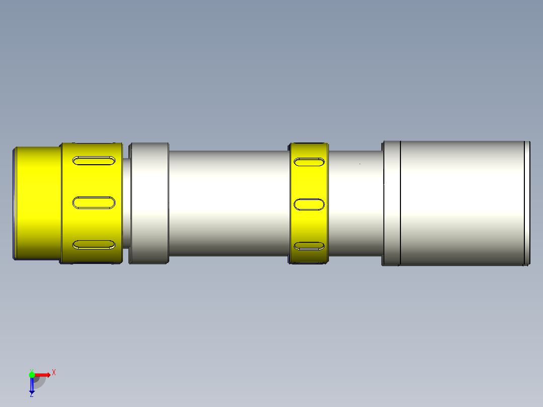 高亮变焦强光照明产品设计俯视图