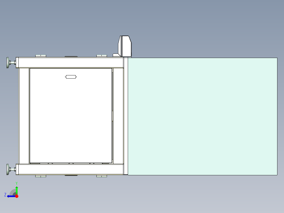 多工位小型压机设计右视图