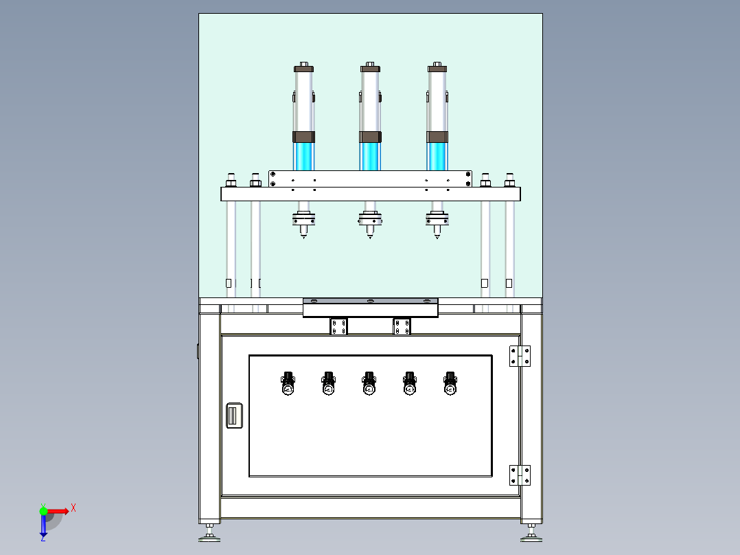多工位小型压机设计俯视图