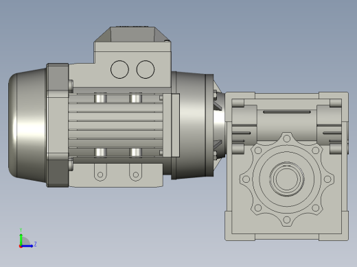 NMRV030-090型蜗轮蜗杆减速机NMRV06320SS180B14B3YS-075-4P0107左视缩略图