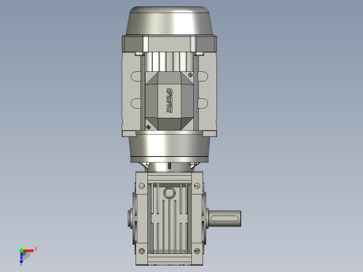 NMRV030-090型蜗轮蜗杆减速机NMRV06320SS180B14B3YS-075-4P0107俯视缩略图