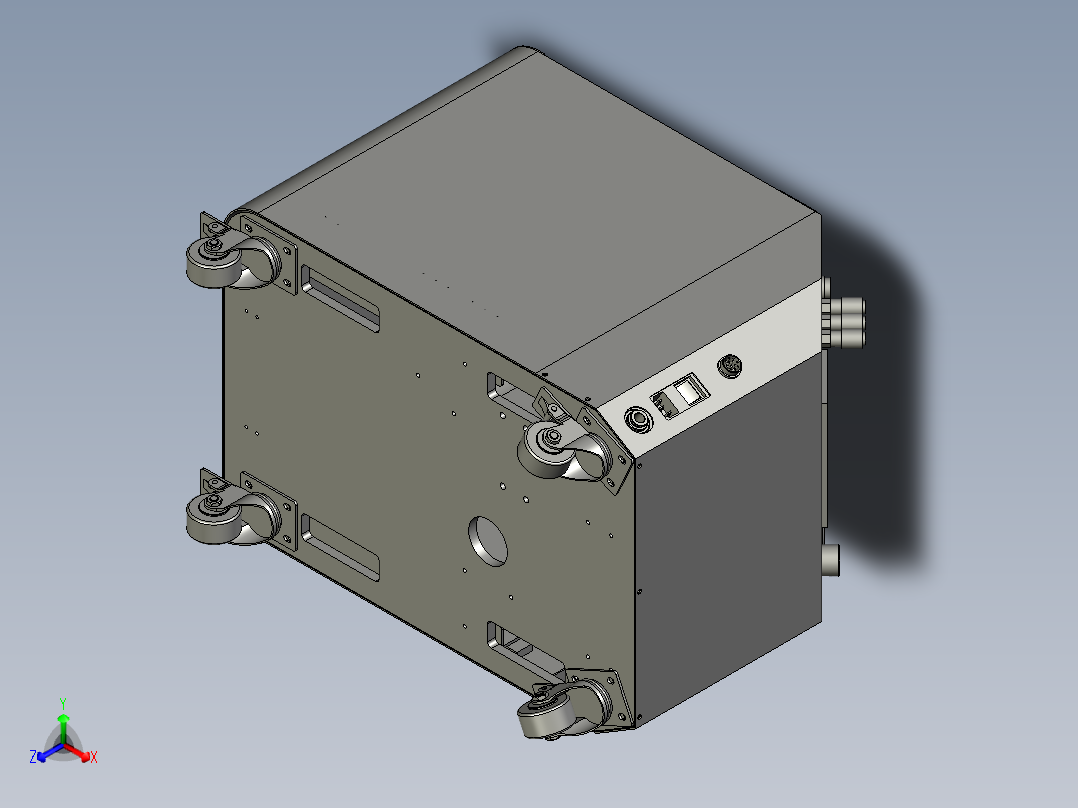 拉钉机机箱示意图