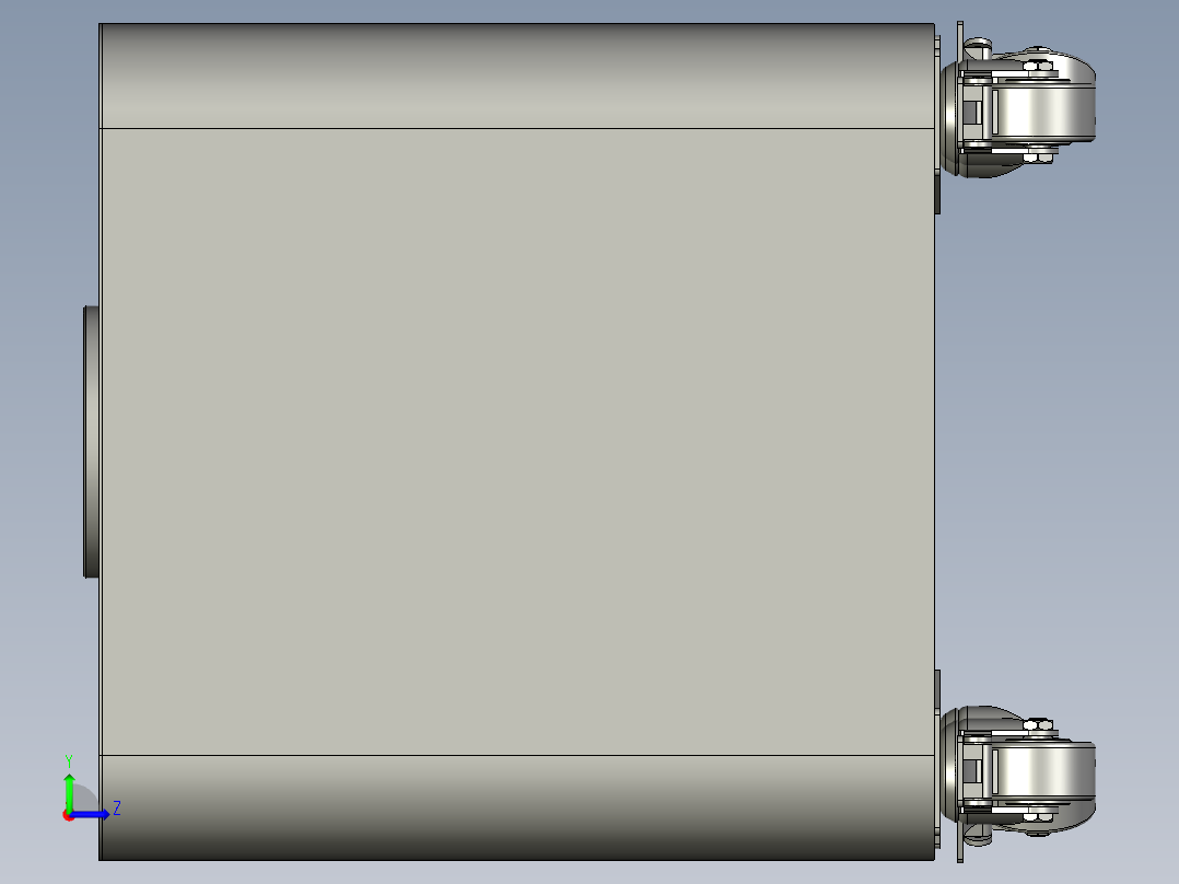 拉钉机机箱示意图左视图