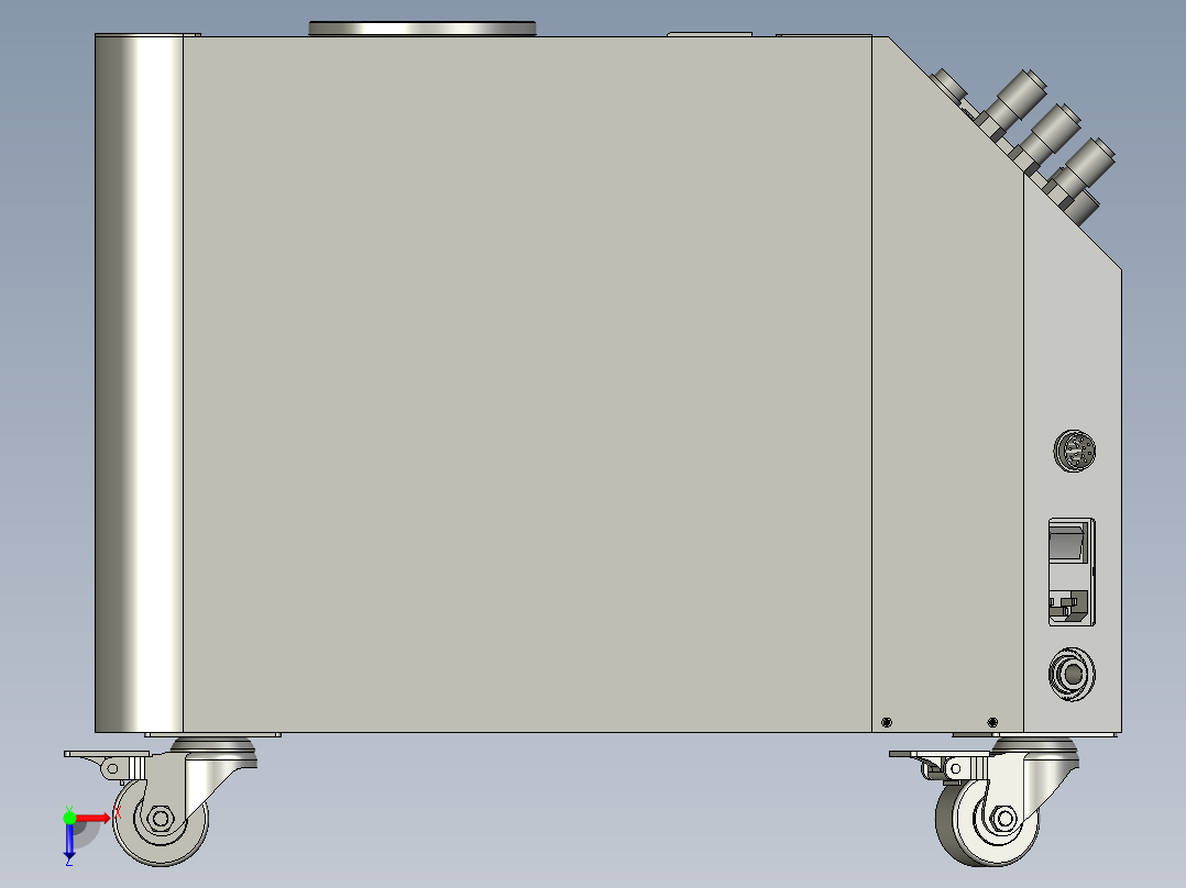 拉钉机机箱示意图俯视图