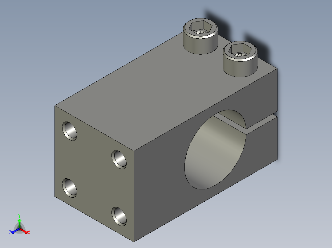 LJ-CJ-00固定夹RDU06-D25怡和达正等轴测图